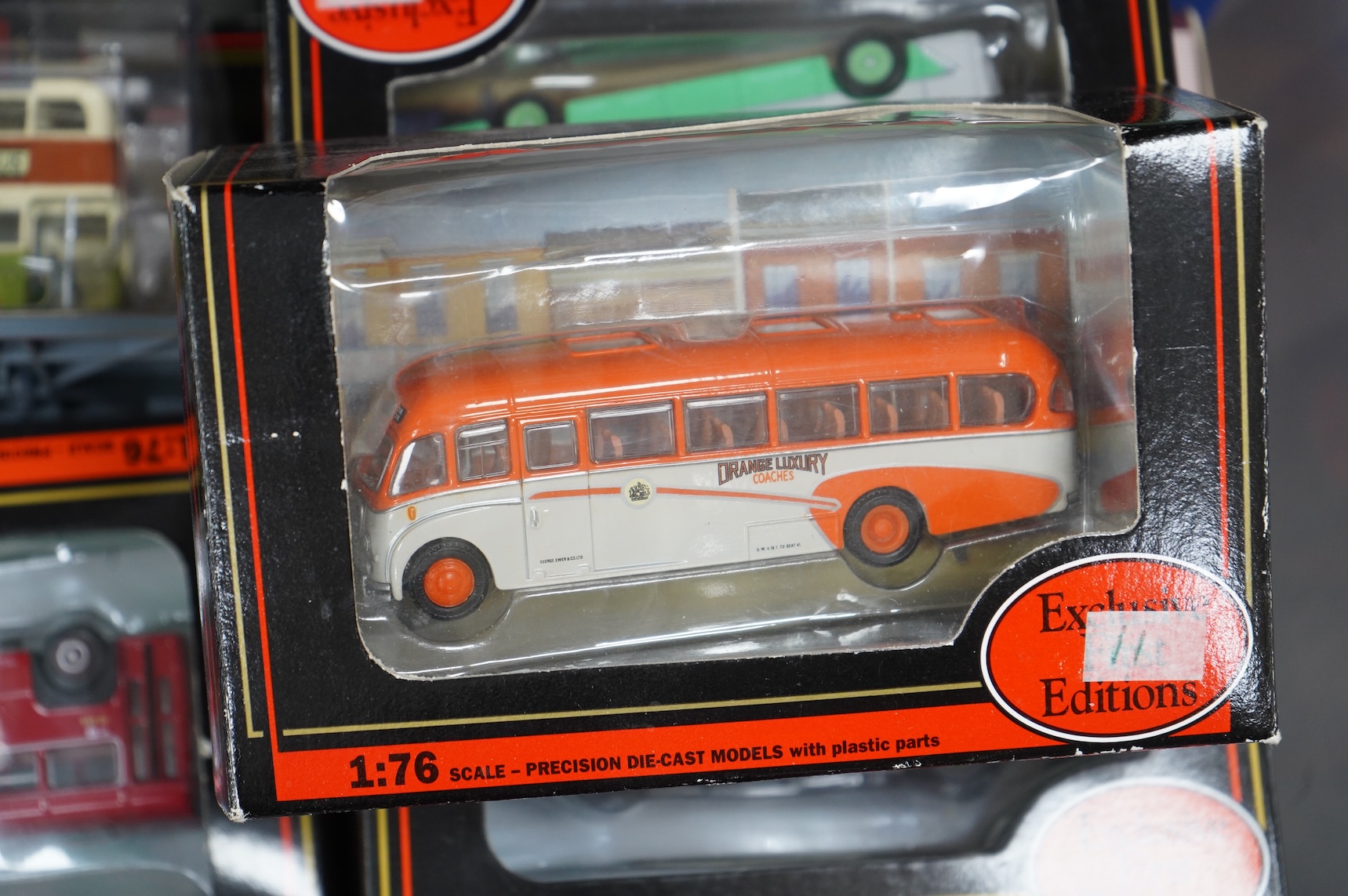 Thirty-seven boxed EFE and Corgi OOC buses, coaches and trolley buses, and sets, operators include; London Transport, Brighton & Hove, Grey Green, Southdown, Portsmouth, Southern Vectis, etc.